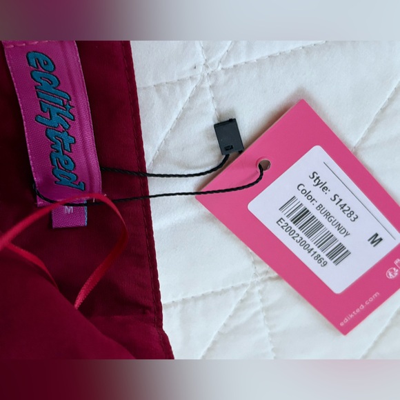 SOLD - DO NOT BUY - Bundle Burgundy Vegan Leather Corset and Leopard Baggy Jeans - Picture 7 of 13